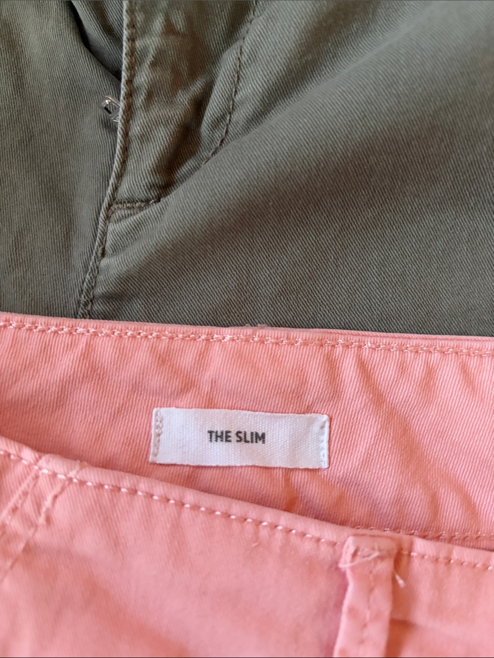 LOFT 3 pair skinny ankle length chinos in Pink, Green, Cream - Picture 4 of 4